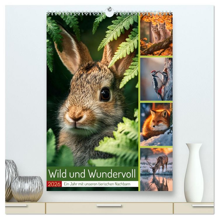 Produktbild: Wild und Wundervoll (hochwertiger Premium Wandkalender 2026 DIN A2 hoch), Kunstdruck in Hochglanz