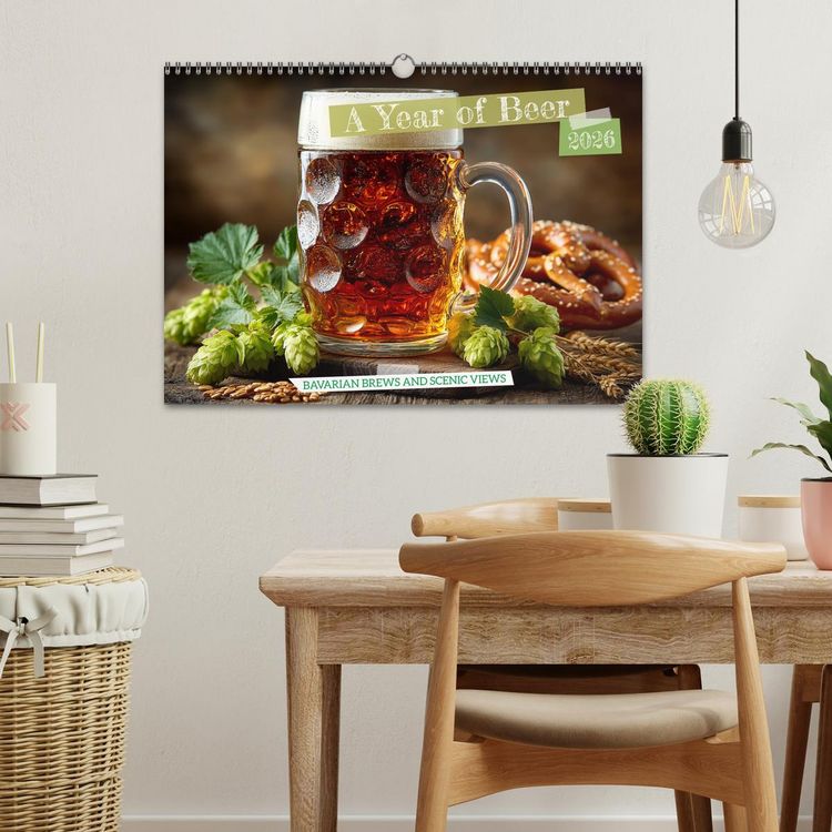 Produktbild: A Year of Beer - Bavarian Brews and Scenic Views (Wall Calendar 2026 DIN A3 landscape), CALVENDO 12 Month Wall Calendar