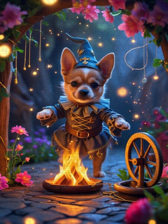 Produktbild: CALVENDO Puzzle Rumpelstilzchen-Hundewelpe | 1000 Teile Lege-Gr&ouml;&szlig;e 64x48cm Foto-Puzzle f&uuml;r gl&uuml;ckliche Stunden