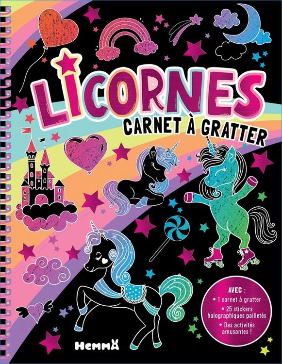 Produktbild: Licornes : carnet &agrave; gratter