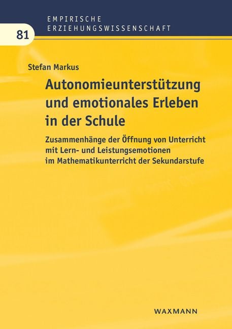 Produktbild: Autonomieunterst&uuml;tzung und emotionales Erleben in der Schule