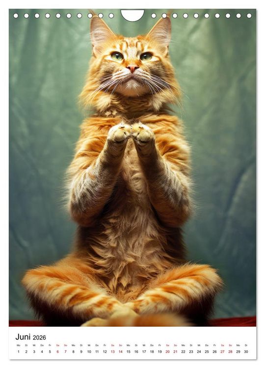 Produktbild: Miau Yoga (Wandkalender 2026 DIN A4 hoch), CALVENDO Monatskalender