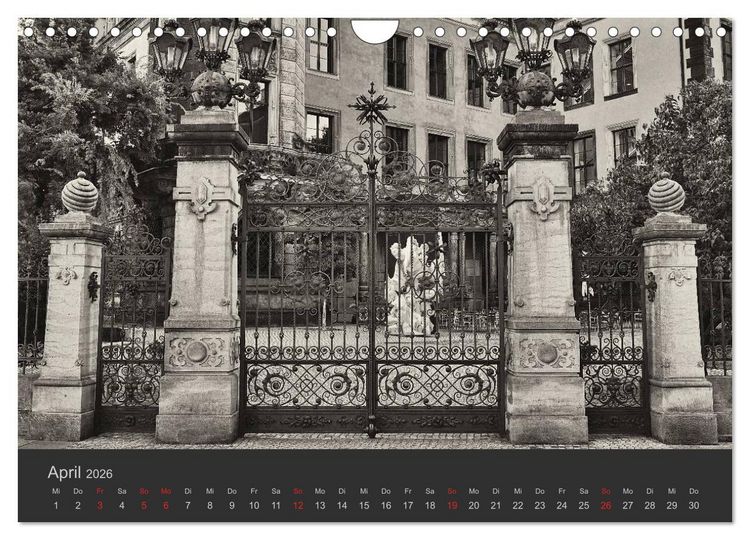 Produktbild: Dresden Schwarz Weiss 2026 (Wandkalender 2026 DIN A4 quer), CALVENDO Monatskalender