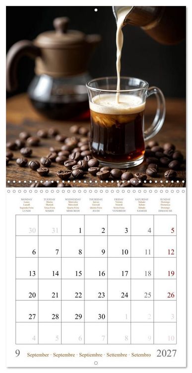 Produktbild: L'&acirc;me du caf&eacute; - Une passion au quotidien (Calendrier mural carr&eacute; 2027 30x30 cm) Calendrier double avec une page pour vos prises de notes