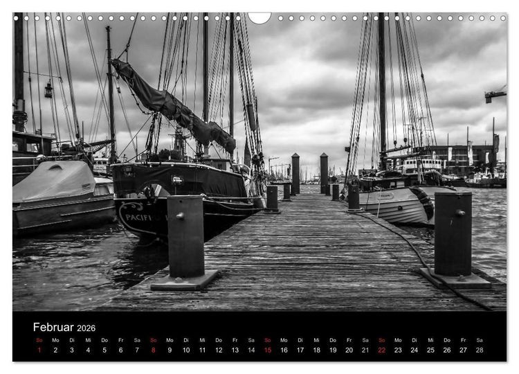 Produktbild: Bremerhaven - Blickpunkte Schwarzwei&szlig; (Wandkalender 2026 DIN A3 quer), CALVENDO Monatskalender