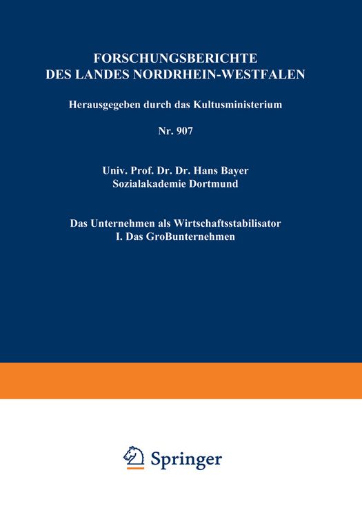 Produktbild: Das Unternehmen als Wirtschaftsstabilisator