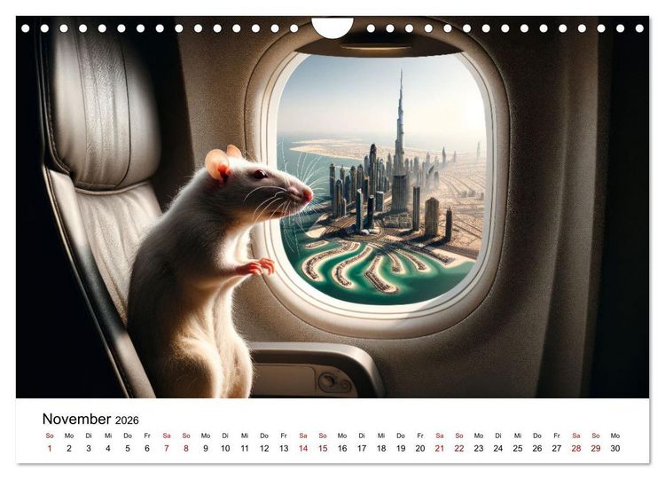 Produktbild: Ratten auf Reisen (Wandkalender 2026 DIN A4 quer), CALVENDO Monatskalender