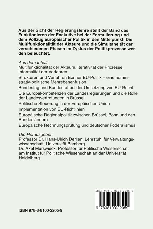 Produktbild: Der Politikzyklus zwischen Bonn und Br&uuml;ssel