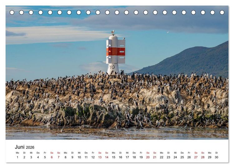 Produktbild: Patagonien, Tierra del Fuego: Am Rand der Welt (Tischkalender 2026 DIN A5 quer), CALVENDO Monatskalender