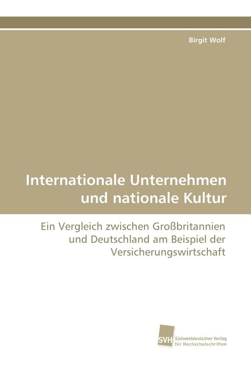 Produktbild: Internationale Unternehmen und nationale Kultur