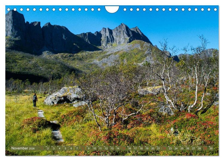 Produktbild: Wandern - In Norwegen und Schweden (Wandkalender 2026 DIN A4 quer), CALVENDO Monatskalender