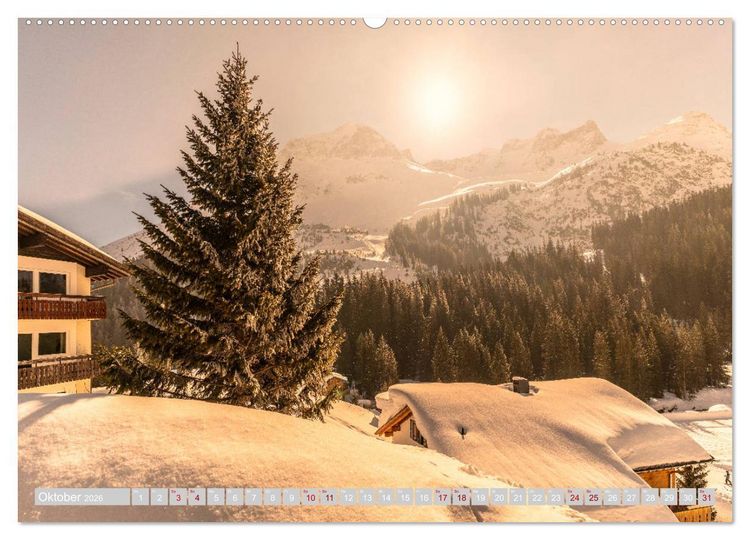 Produktbild: Lech am Arlberg - Winterzauber f&uuml;r das ganze Jahr (Wandkalender 2026 DIN A2 quer), CALVENDO Monatskalender