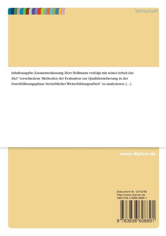 Produktbild: Qualit&auml;tscontrolling in der Personalentwicklung