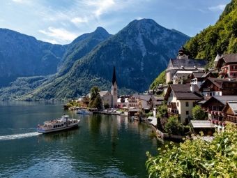 Produktbild: CALVENDO Puzzle Schiffahrt auf dem Hallst&auml;tter See | 1000 Teile Lege-Gr&ouml;&szlig;e 64x48cm Foto-Puzzle f&uuml;r gl&uuml;ckliche Stunden