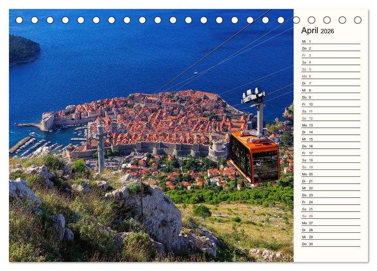 Produktbild: Dubrovnik - Perle der Adria (Tischkalender 2026 DIN A5 quer), CALVENDO Monatskalender