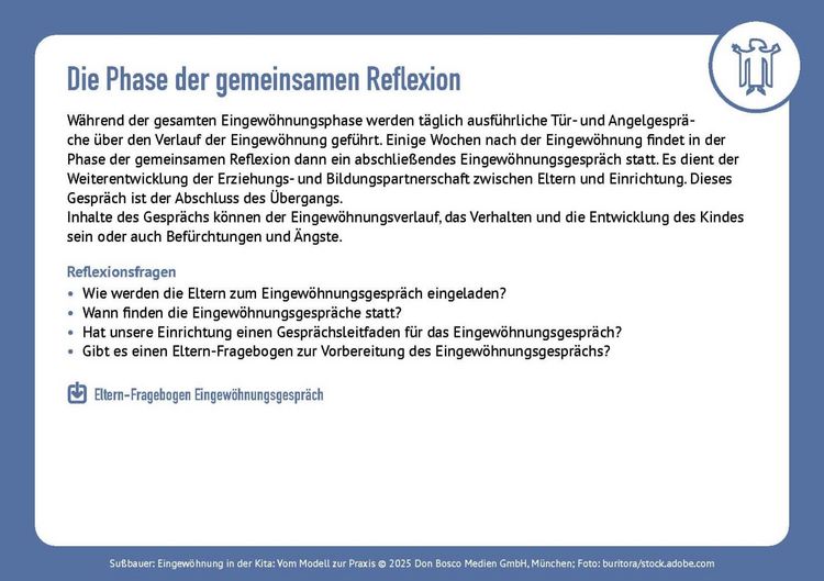 Produktbild: Eingew&ouml;hnung in der Kita. Vom Modell zur Praxis