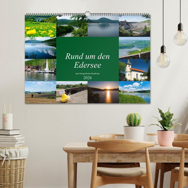 Produktbild: Rund um den Edersee (Wandkalender 2026 DIN A2 quer), CALVENDO Monatskalender