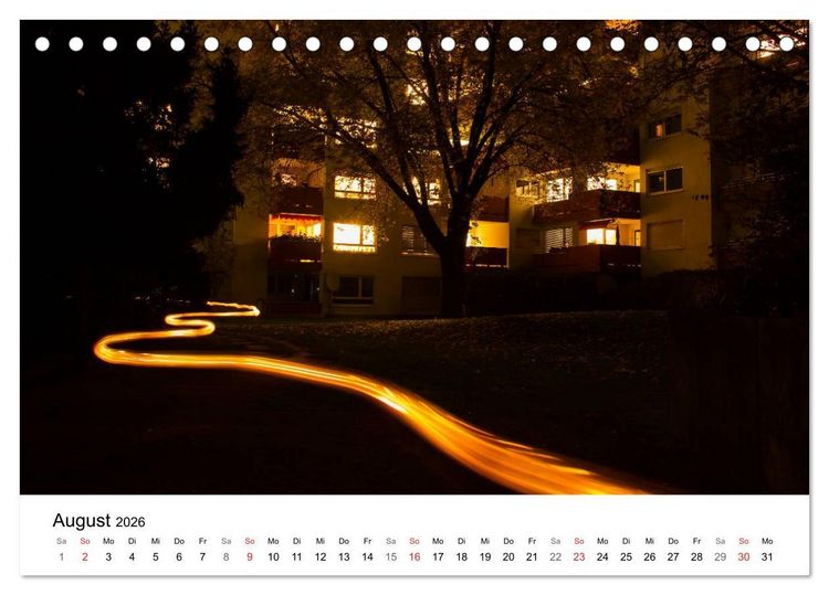 Produktbild: Nachts in M&uuml;nchen (Tischkalender 2026 DIN A5 quer), CALVENDO Monatskalender