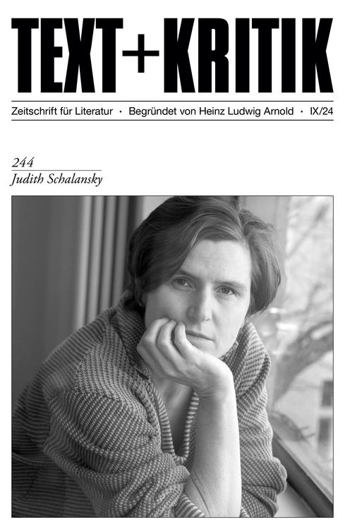 Produktbild: TEXT + KRITIK 244 - Judith Schalansky