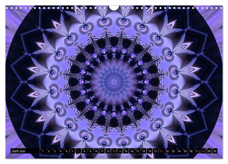 Produktbild: Energie - Mandalas, Spiritualit&auml;t durch die Farbe Lila (Wandkalender 2026 DIN A3 quer), CALVENDO Monatskalender