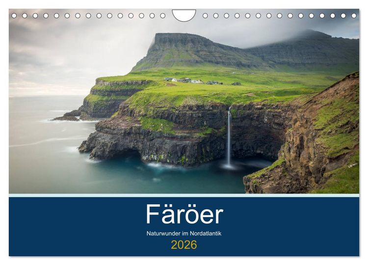 Produktbild: F&auml;r&ouml;er - Naturwunder im Nordatlantik (Wandkalender 2026 DIN A4 quer), CALVENDO Monatskalender