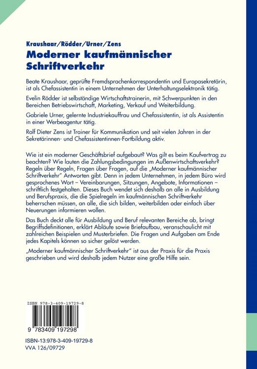 Produktbild: Moderner kaufm&auml;nnischer Schriftverkehr