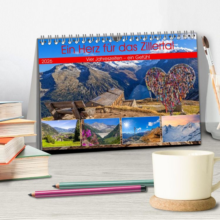 Produktbild: Ein Herz f&uuml;r das Zillertal (Tischkalender 2026 DIN A5 quer), CALVENDO Monatskalender