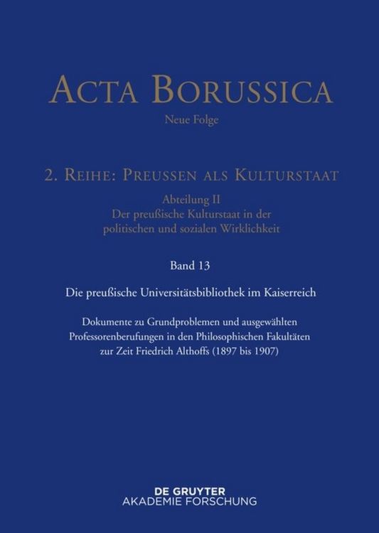Produktbild: Preu&szlig;ische Universit&auml;tspolitik im Deutschen Kaiserreich