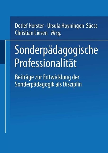 Produktbild: Sonderp&auml;dagogische Professionalit&auml;t