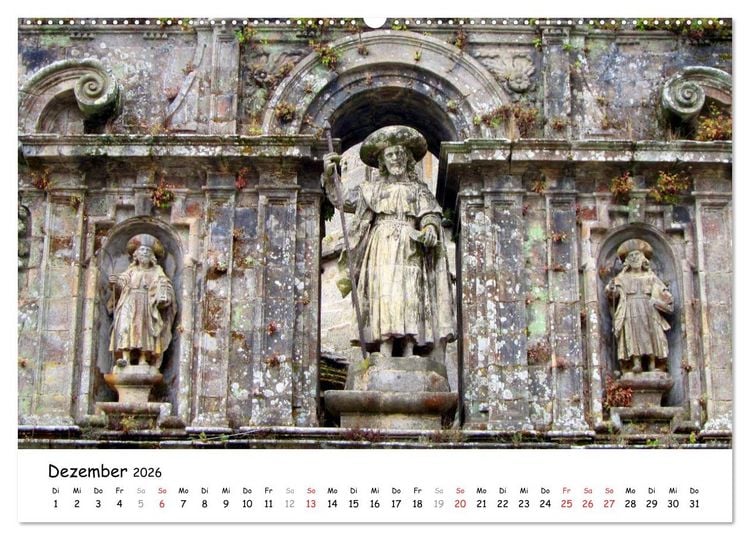 Produktbild: Jakobsweg - Camino Portugues (hochwertiger Premium Wandkalender 2026 DIN A2 quer), Kunstdruck in Hochglanz