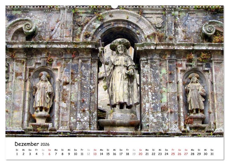 Produktbild: Jakobsweg - Camino Portugues (Wandkalender 2026 DIN A2 quer), CALVENDO Monatskalender