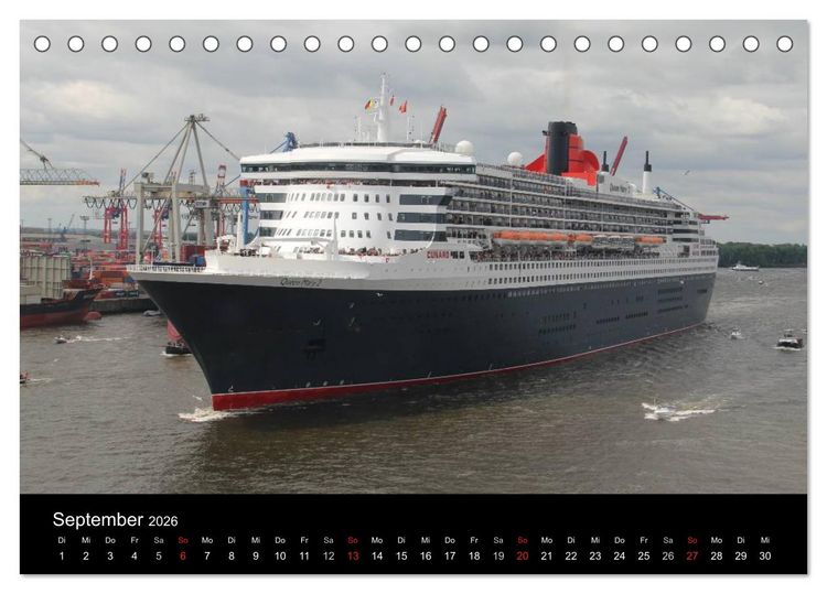 Produktbild: Kreuzfahrtschiffe in Europa (Tischkalender 2026 DIN A5 quer), CALVENDO Monatskalender