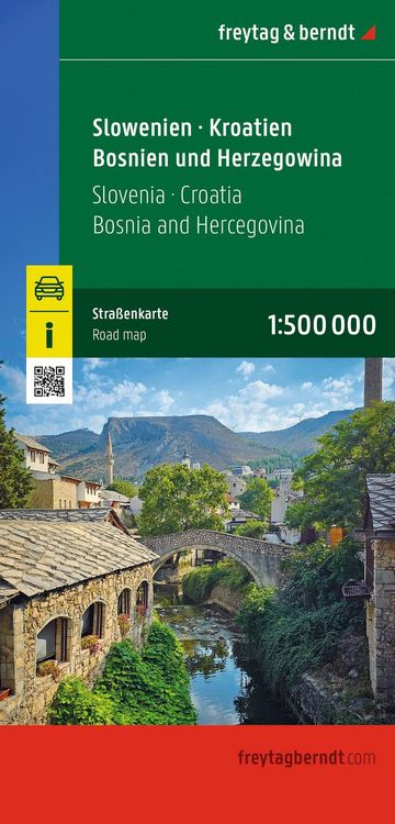 Produktbild: Slowenien - Kroatien - Bosnien und Herzegowina, Stra&szlig;enkarte 1:500.000, freytag & berndt