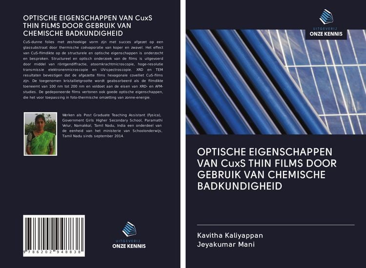 Produktbild: OPTISCHE EIGENSCHAPPEN VAN CuxS THIN FILMS DOOR GEBRUIK VAN CHEMISCHE BADKUNDIGHEID