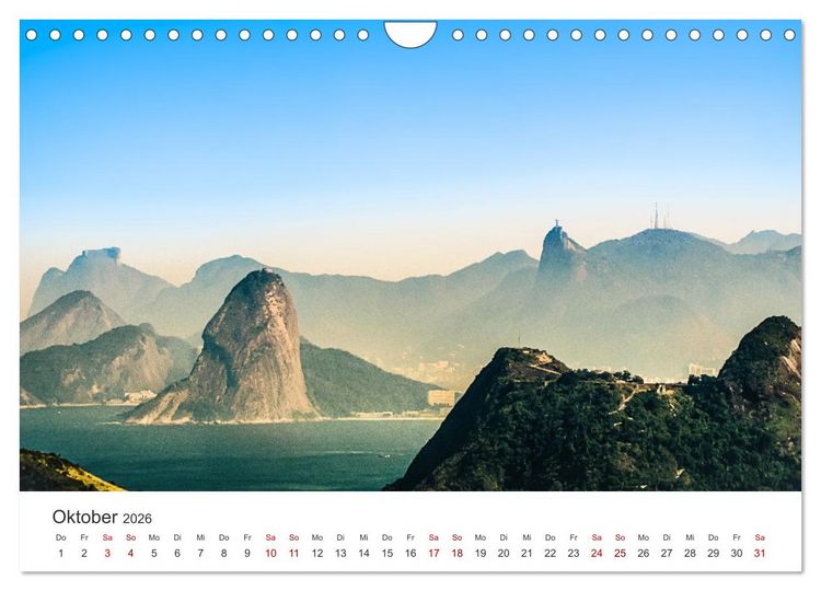 Produktbild: Rio de Janeiro - Am Fu&szlig;e des Corcovados. (Wandkalender 2026 DIN A4 quer), CALVENDO Monatskalender
