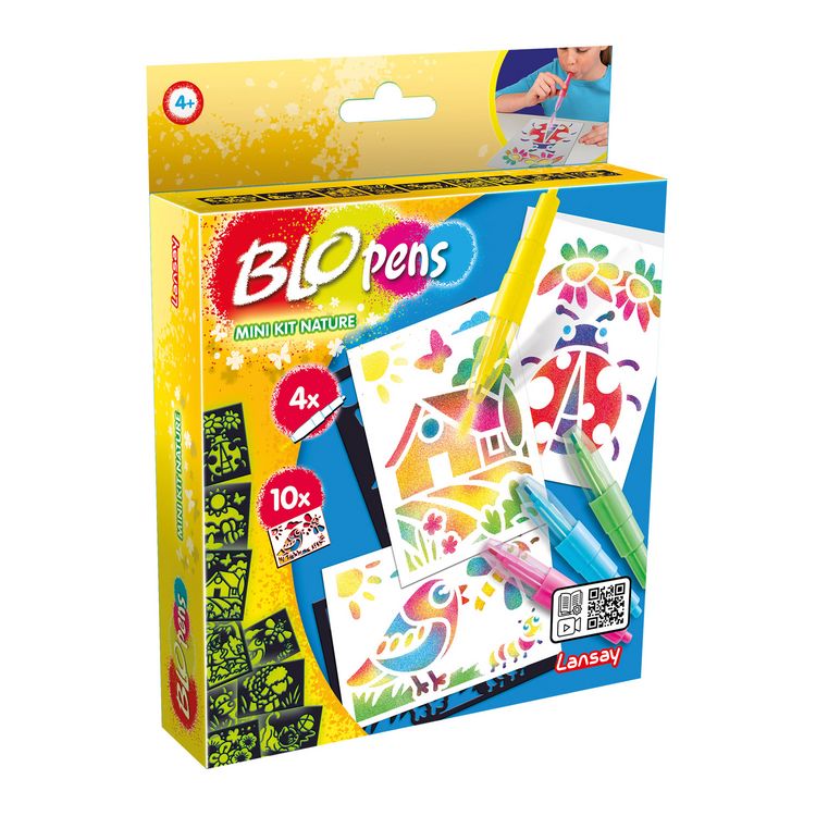 Blopens Harry Potter Airbrush Pen Set – 7 Markers, Stencils, Glow Stickers, Craft Kit For Kids