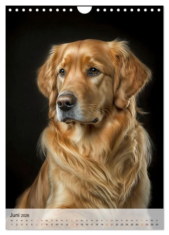 Produktbild: Golden Retriever - ein Hund f&uuml;r die Familie (Wandkalender 2026 DIN A4 hoch), CALVENDO Monatskalender