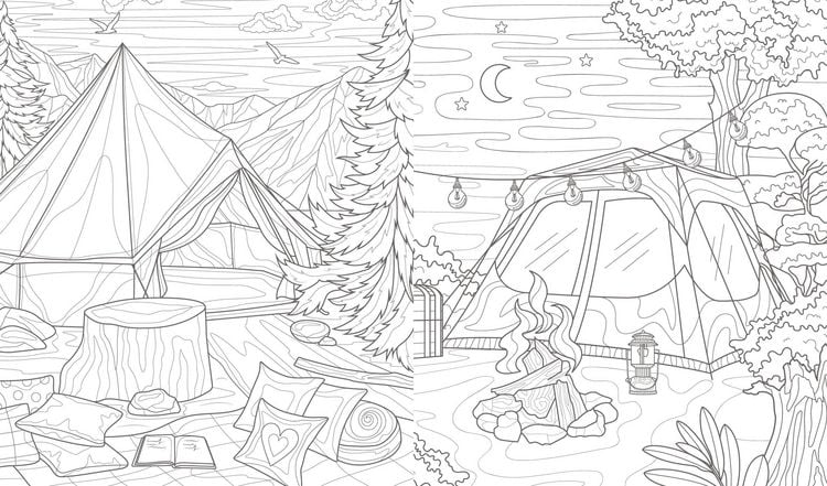 Produktbild: Ausmalreise Camping