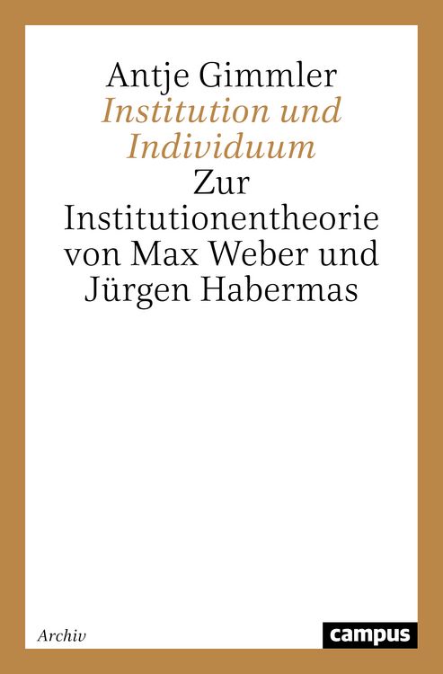 Produktbild: Institution und Individuum