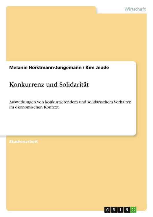 Produktbild: Konkurrenz und Solidarit&auml;t