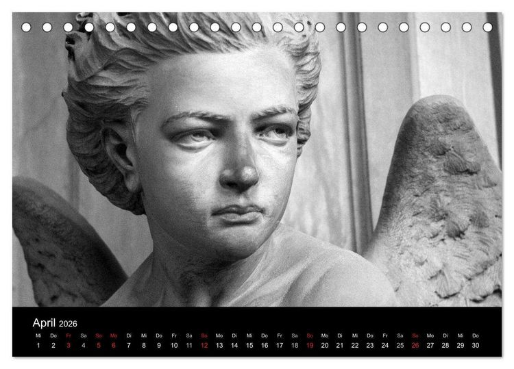 Produktbild: Lebende Steine - Skulpturen auf dem Friedhof Staglieno (Tischkalender 2026 DIN A5 quer), CALVENDO Monatskalender