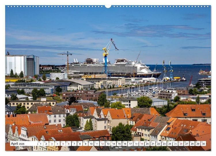 Produktbild: Wismarer Ansichten 2026 (hochwertiger Premium Wandkalender 2026 DIN A2 quer), Kunstdruck in Hochglanz
