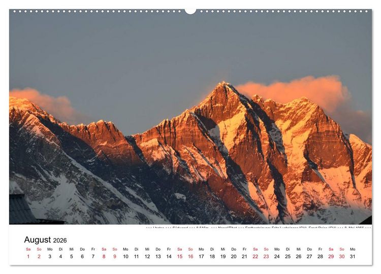 Produktbild: Solo Khumbu (hochwertiger Premium Wandkalender 2026 DIN A2 quer), Kunstdruck in Hochglanz