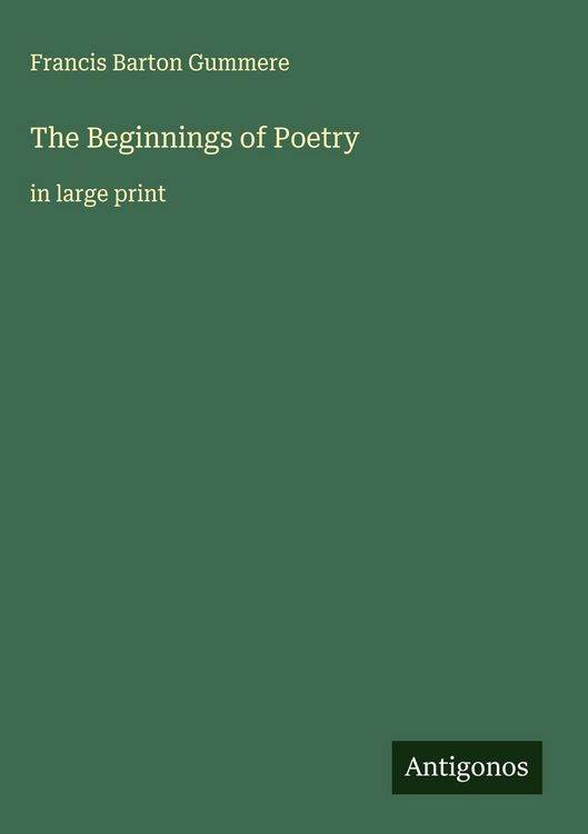 Produktbild: The Beginnings of Poetry