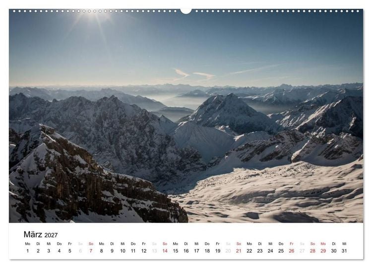Produktbild: Bergpixel "kreuz und quer durch die Alpen" (hochwertiger Premium Wandkalender 2027 DIN A2 quer), Kunstdruck in Hochglanz