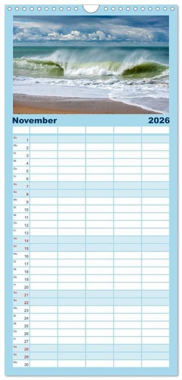Produktbild: Familienplaner 2026 - Andalusische Atlantikk&uuml;ste mit 5 Spalten (Wandkalender, 21 x 45 cm) CALVENDO