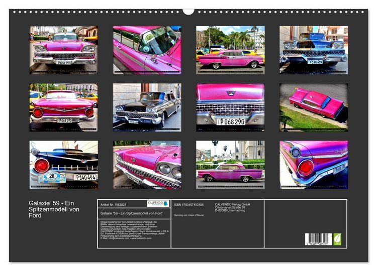 Produktbild: Galaxie '59 - Ein Spitzenmodell von Ford (Wandkalender 2026 DIN A2 quer), CALVENDO Monatskalender