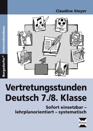 Produktbild: Vertretungsstunden Deutsch 7./8. Klasse