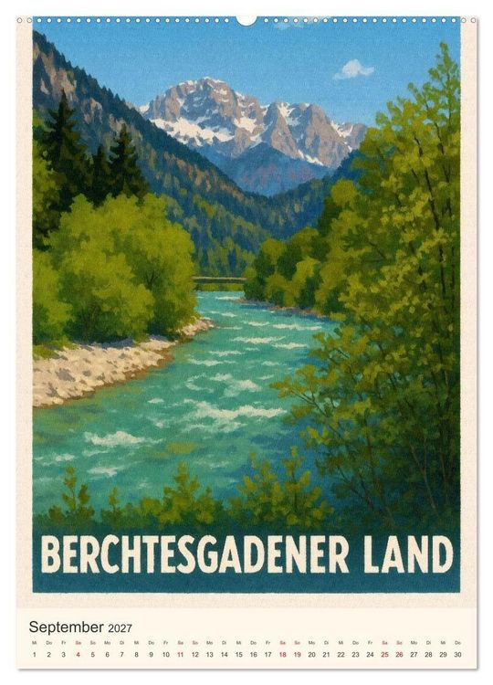 Produktbild: Alpine Impressionen Berchtesgadener Land (Wandkalender 2027 DIN A2 hoch), CALVENDO Monatskalender