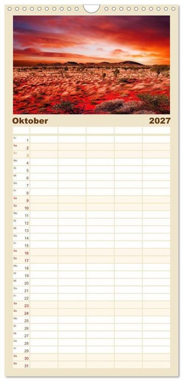 Produktbild: Familienplaner 2027 - Australien &bull; Impressionen mit 5 Spalten (Wandkalender, 21 x 45 cm) CALVENDO